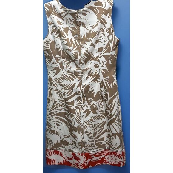 Ronni Nicole white Light Brown floral sleeveless dress size 10 - Picture 2 of 5